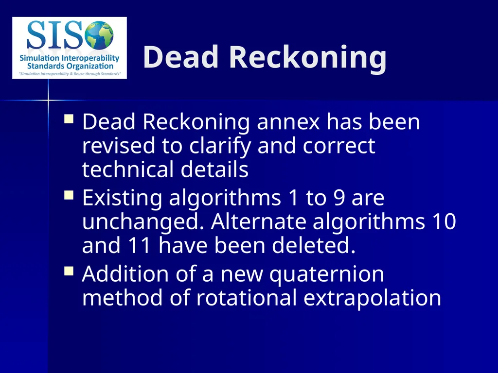 Distributed Interactive Simulation (DIS) 101 Mark - slide 36 of 57