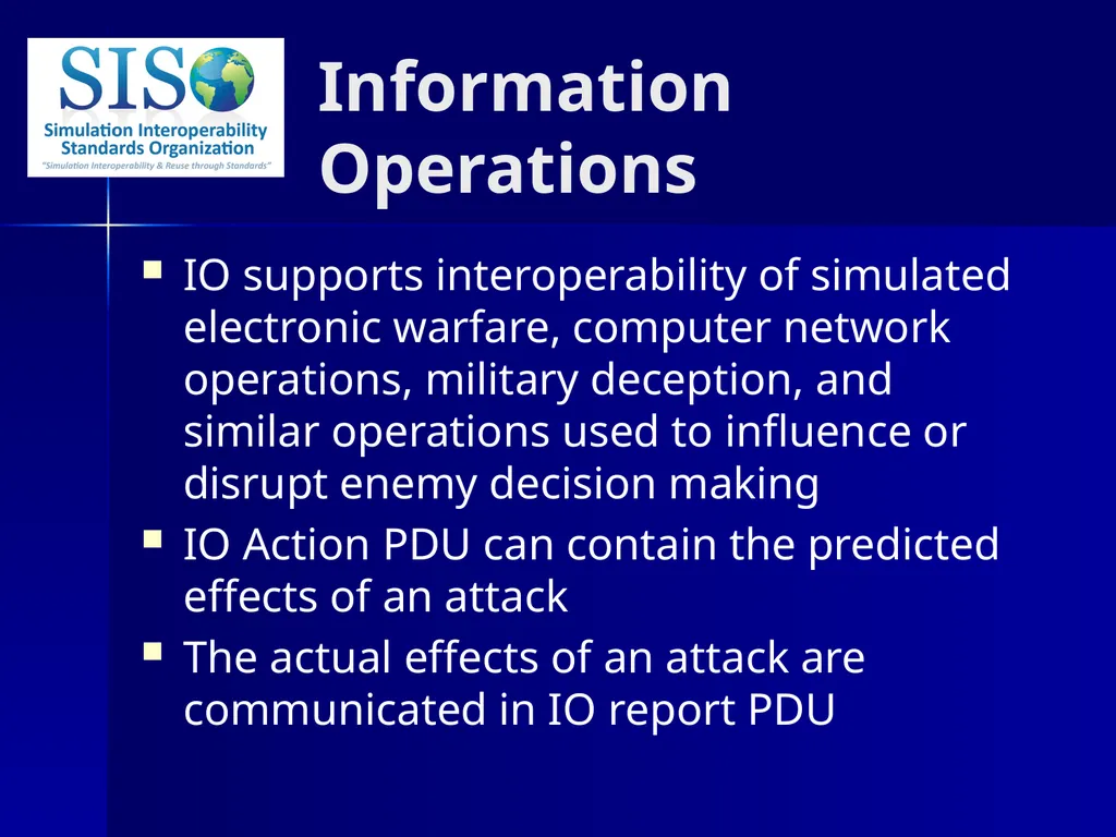 Distributed Interactive Simulation (DIS) 101 Mark - slide 54 of 57