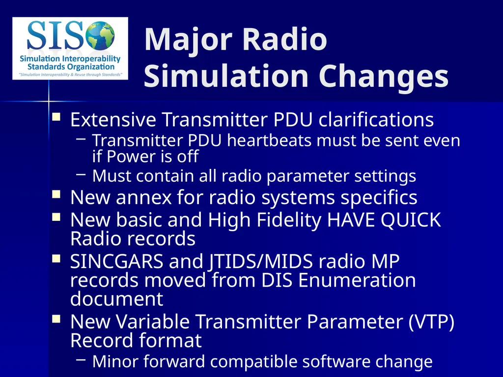 Distributed Interactive Simulation (DIS) 101 Mark - slide 50 of 57