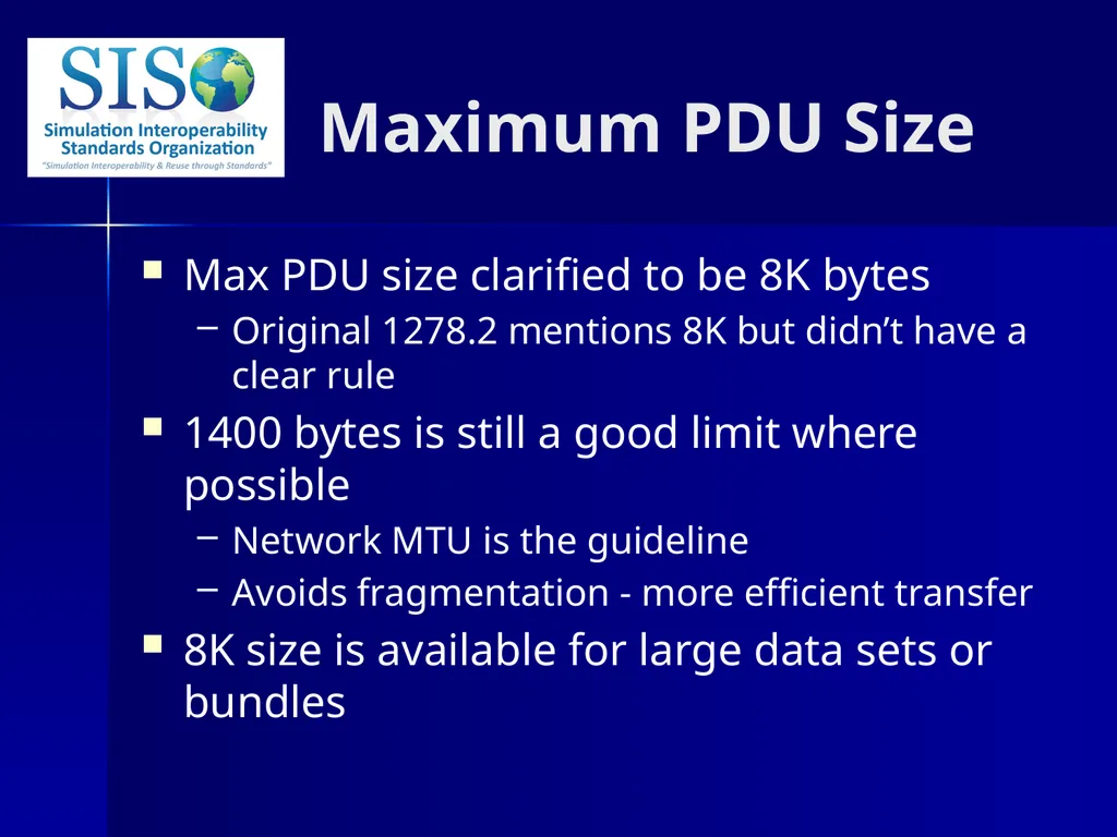 Distributed Interactive Simulation (DIS) 101 Mark - slide 44 of 57