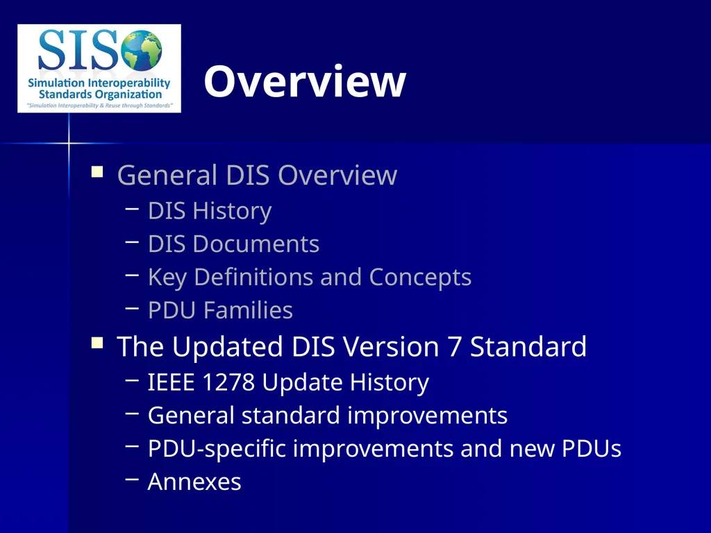 Distributed Interactive Simulation (DIS) 101 Mark - slide 25 of 57