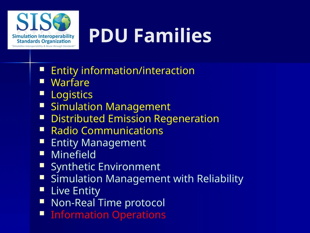 Distributed Interactive Simulation (DIS) 101 Mark - slide 13 of 57