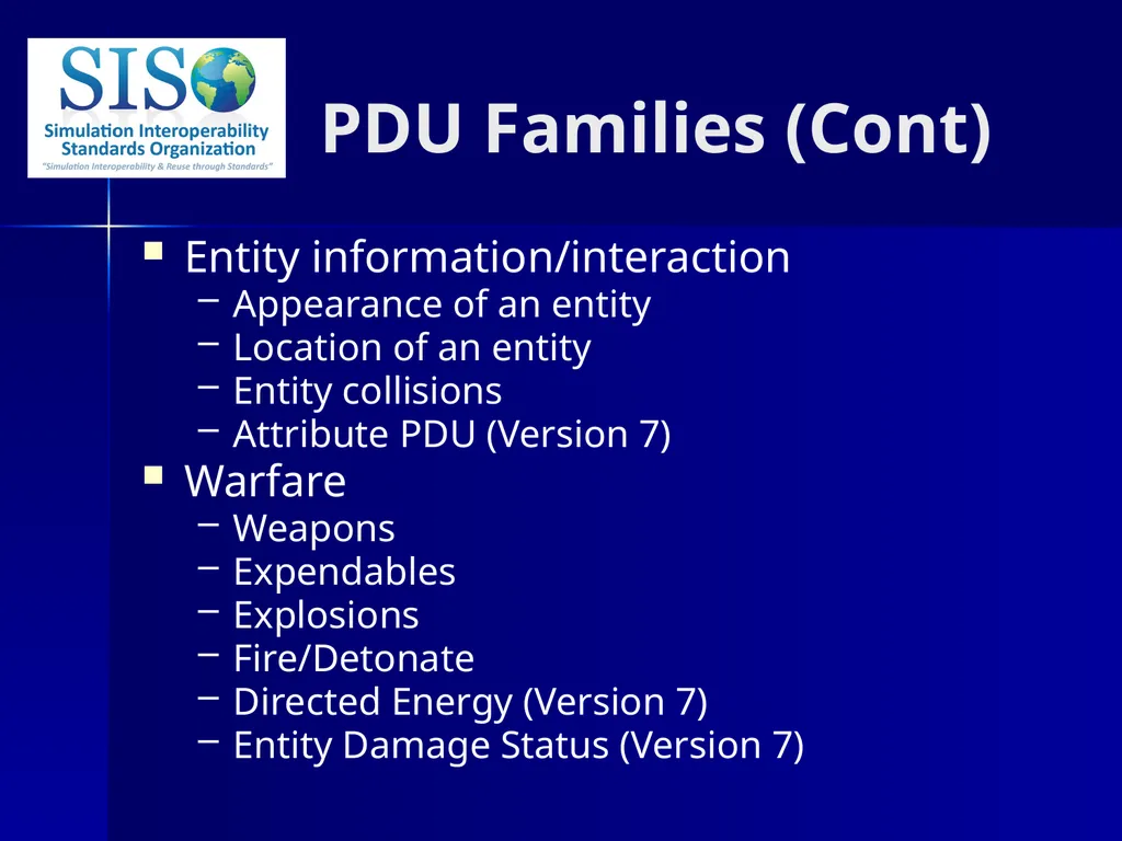 Distributed Interactive Simulation (DIS) 101 Mark - slide 14 of 57