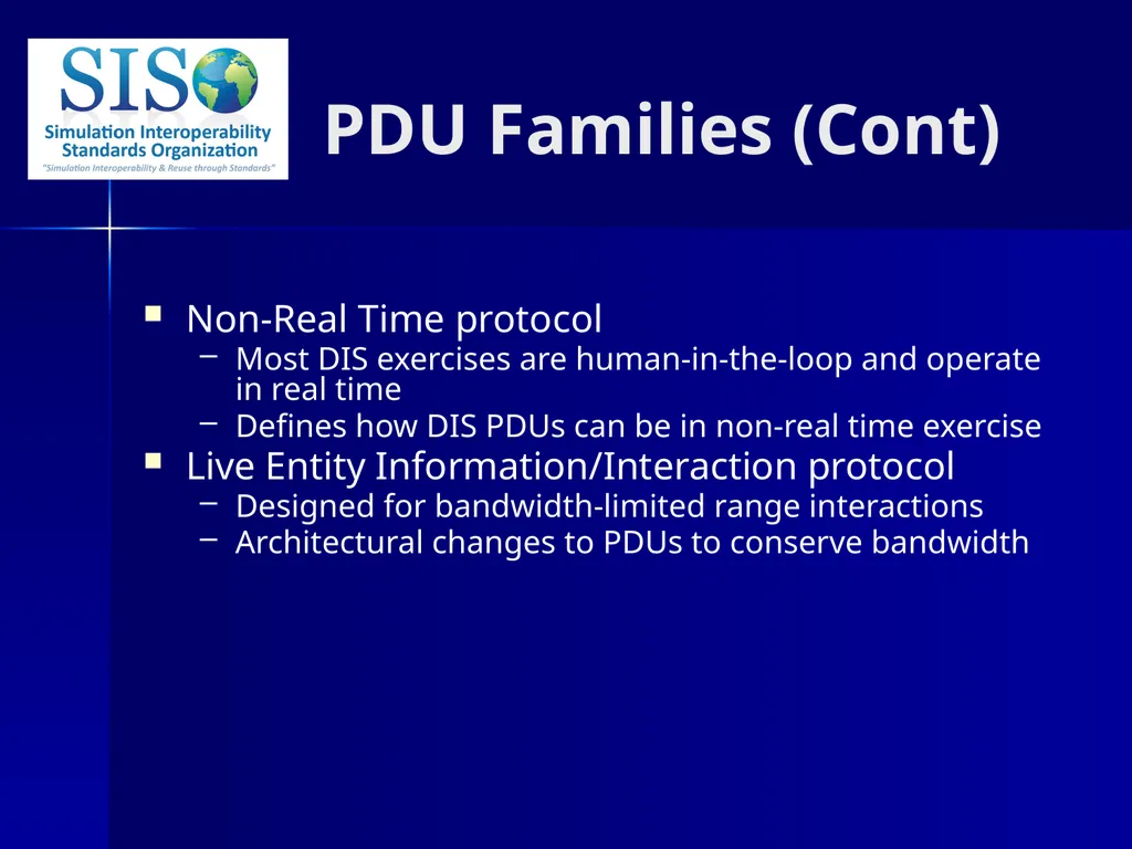 Distributed Interactive Simulation (DIS) 101 Mark - slide 19 of 57