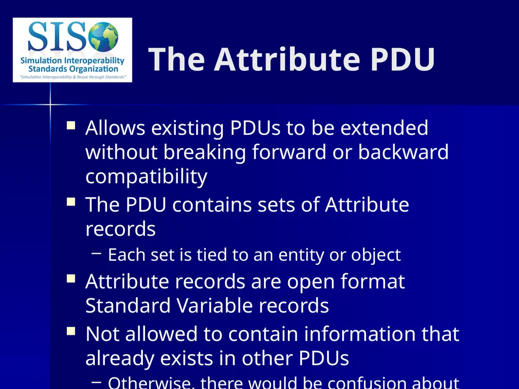 Distributed Interactive Simulation (DIS) 101 Mark - slide 41 of 57