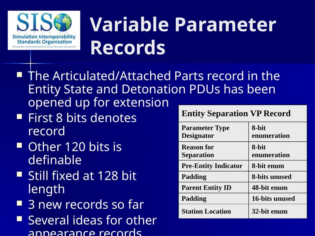 Distributed Interactive Simulation (DIS) 101 Mark - slide 38 of 57
