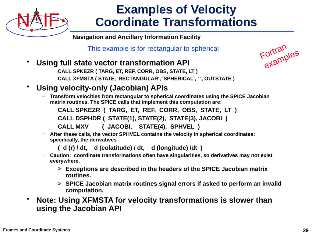 An Overview of Reference Frames and Coordinate - slide 29 of 29