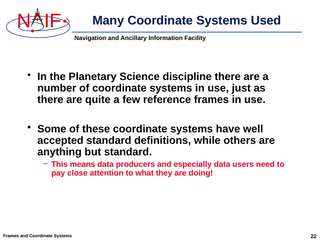 An Overview of Reference Frames and Coordinate - slide 22 of 29