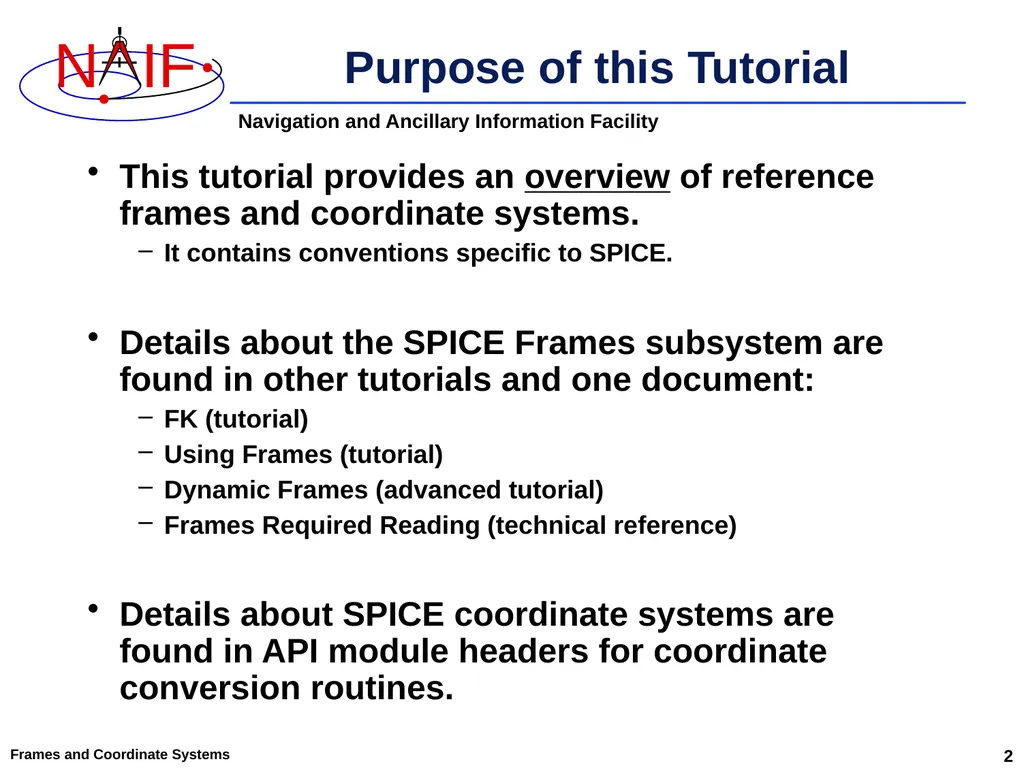 An Overview of Reference Frames and Coordinate - slide 2 of 29