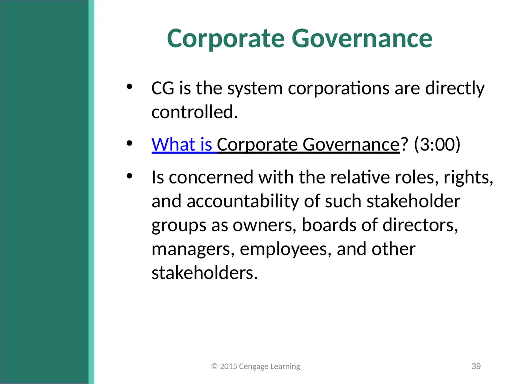 Key Topics Ch: 1 - 4 © 2015 Cengage Learning - slide 39 of 49