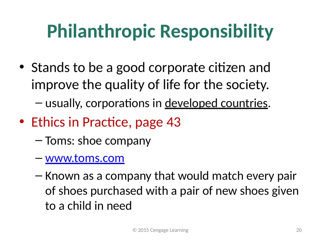 Key Topics Ch: 1 - 4 © 2015 Cengage Learning - slide 20 of 49