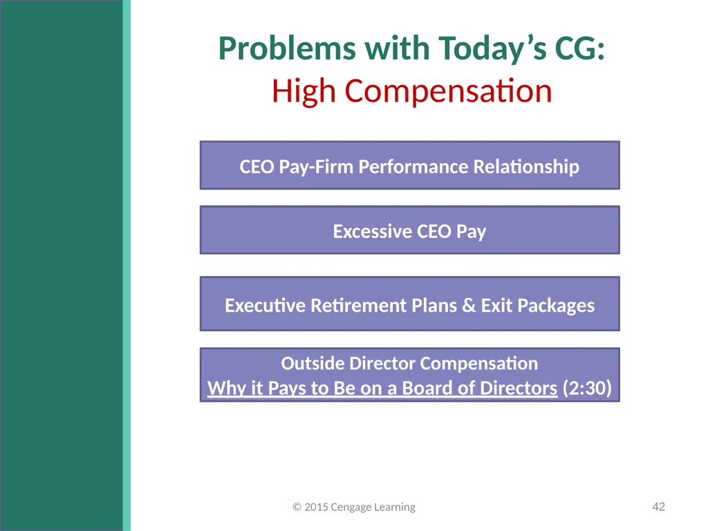 Key Topics Ch: 1 - 4 © 2015 Cengage Learning - slide 42 of 49