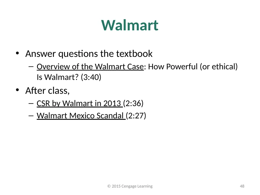 Key Topics Ch: 1 - 4 © 2015 Cengage Learning - slide 48 of 49