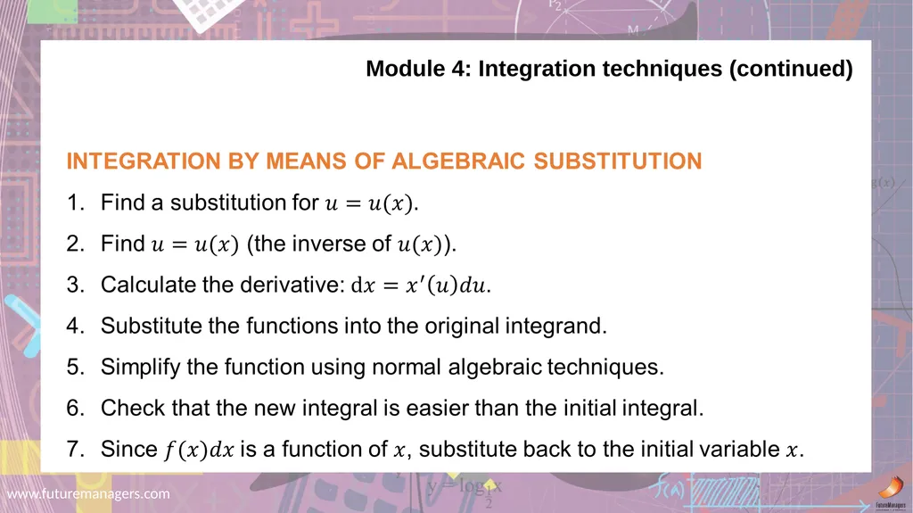 Mathematics N5 www.futuremanagers.com Module 1: - slide 13 of 24