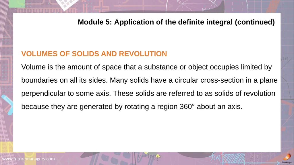 Mathematics N5 www.futuremanagers.com Module 1: - slide 18 of 24