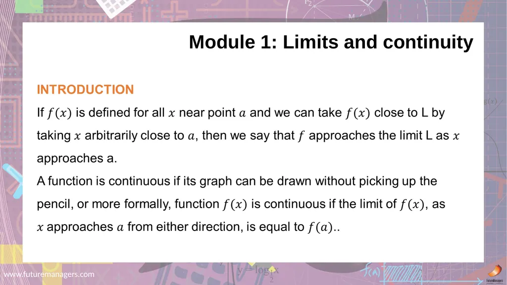 Mathematics N5 www.futuremanagers.com Module 1: - slide 2 of 24
