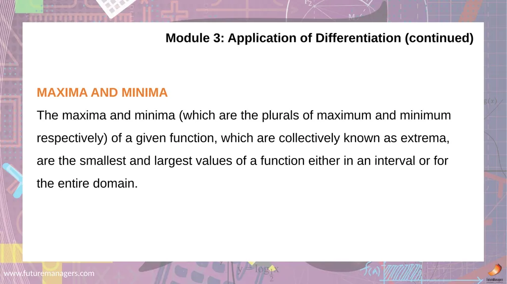 Mathematics N5 www.futuremanagers.com Module 1: - slide 8 of 24