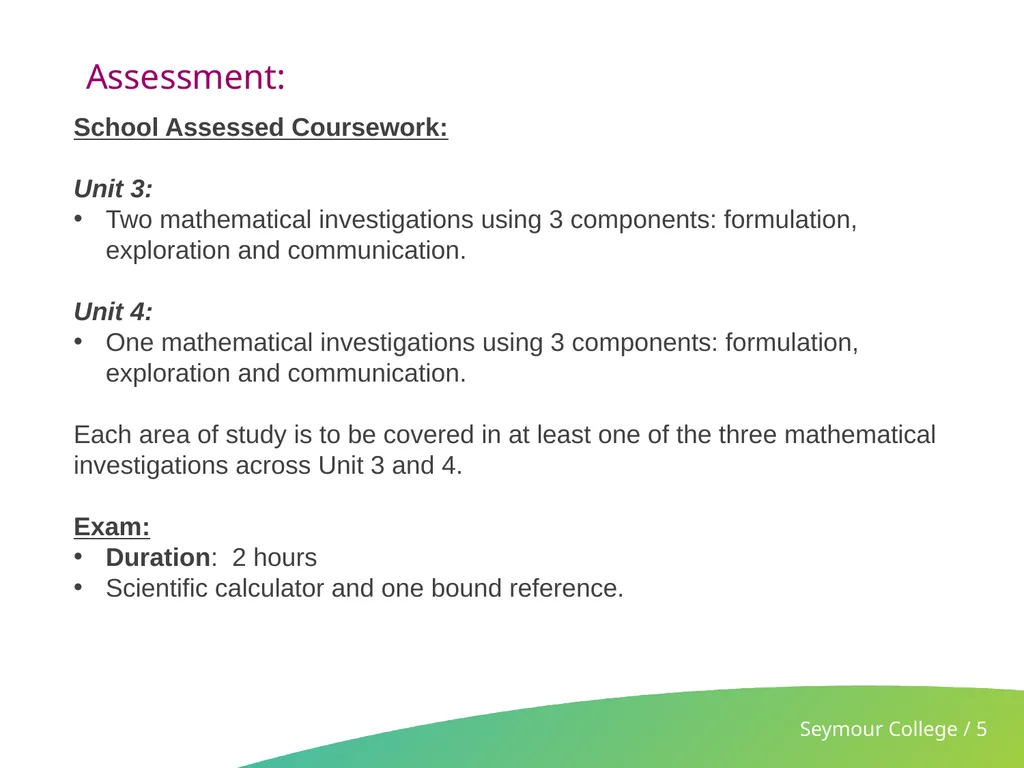 VCE Foundation Maths Why choose Foundation - slide 5 of 5