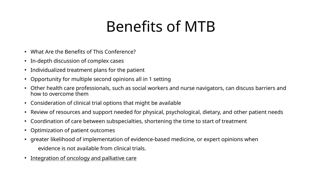 Multidisciplinary Tumor Boards (MTB) Thierry M. - slide 13 of 21
