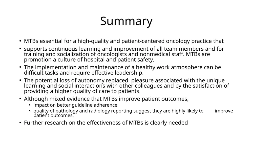 Multidisciplinary Tumor Boards (MTB) Thierry M. - slide 19 of 21