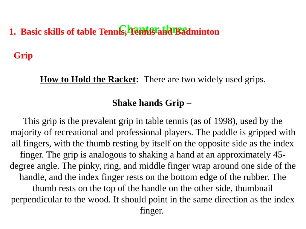 Chapter one Historical background of Tennis table - slide 97 of 118