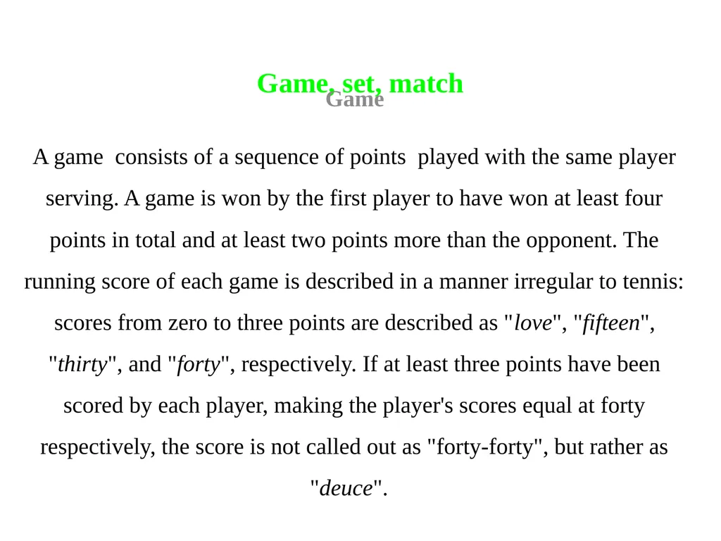 Chapter one Historical background of Tennis table - slide 46 of 118