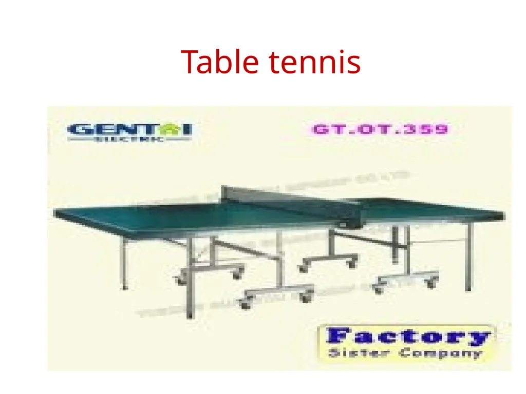 Chapter one Historical background of Tennis table - slide 22 of 118