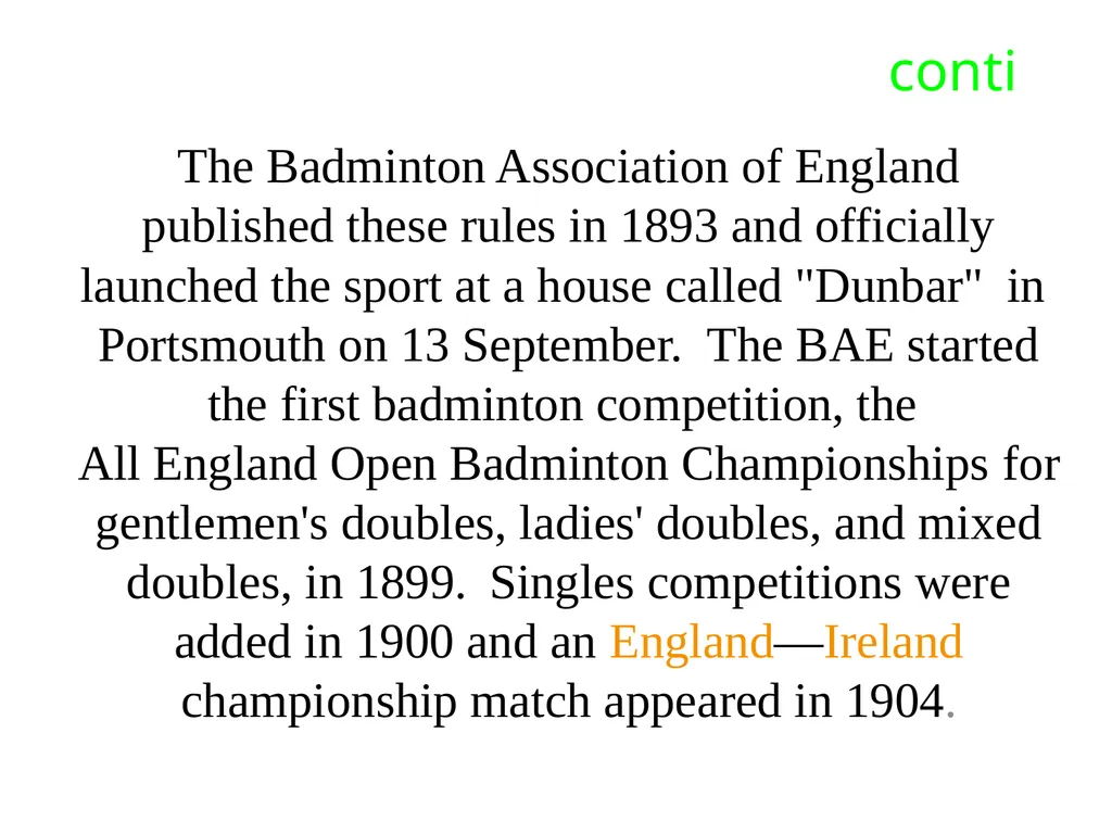 Chapter one Historical background of Tennis table - slide 14 of 118