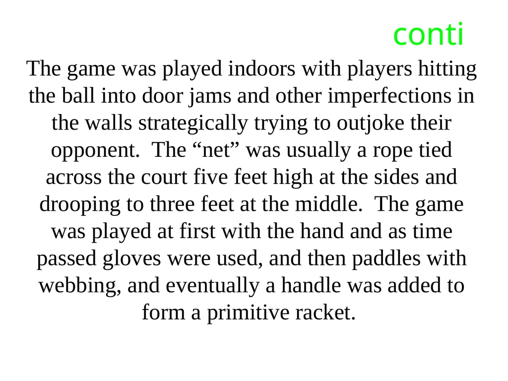 Chapter one Historical background of Tennis table - slide 2 of 118