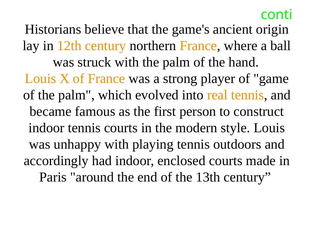 Chapter one Historical background of Tennis table - slide 8 of 118