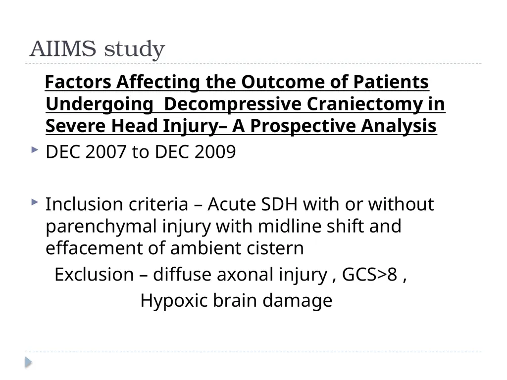 Decompressive craniectomy: Indication, technique, - slide 44 of 47