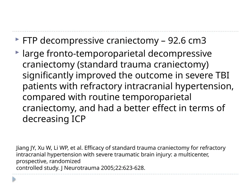Decompressive craniectomy: Indication, technique, - slide 39 of 47