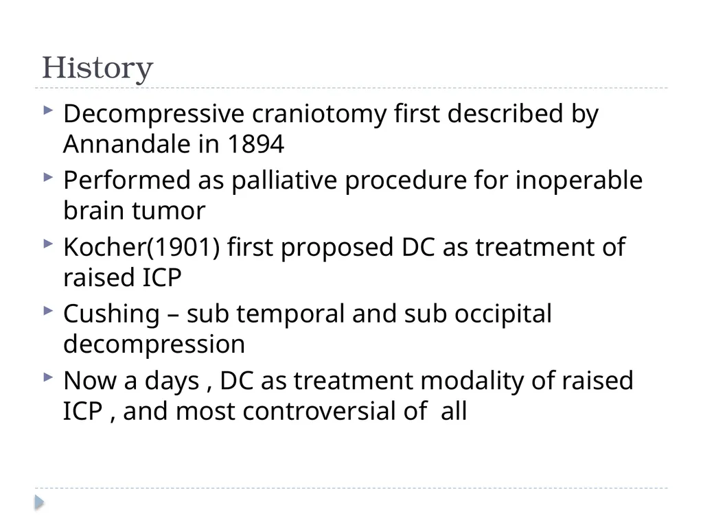 Decompressive craniectomy: Indication, technique, - slide 2 of 47