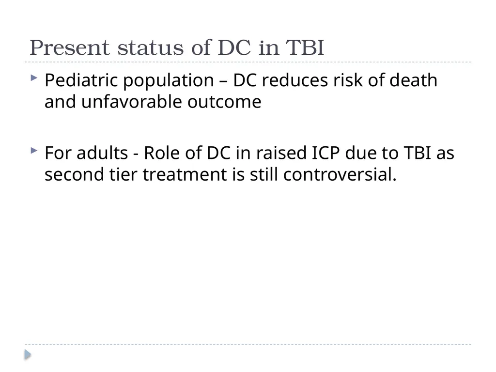 Decompressive craniectomy: Indication, technique, - slide 25 of 47