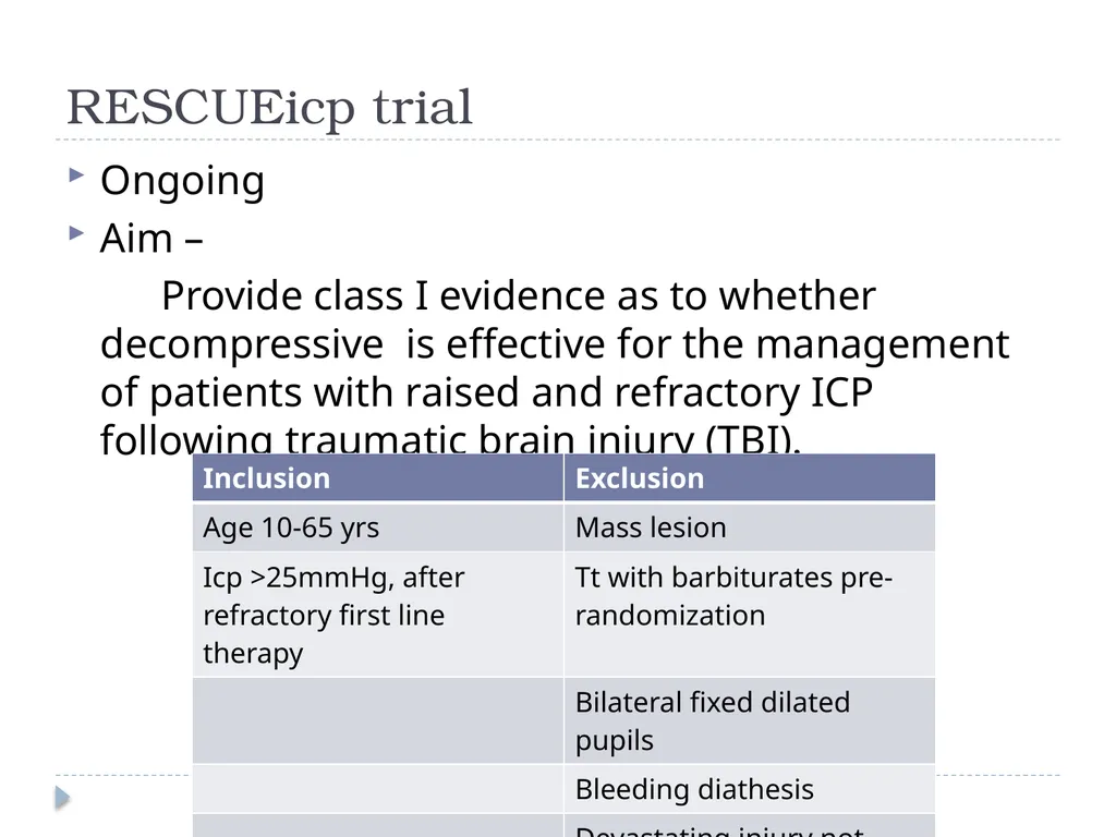 Decompressive craniectomy: Indication, technique, - slide 23 of 47