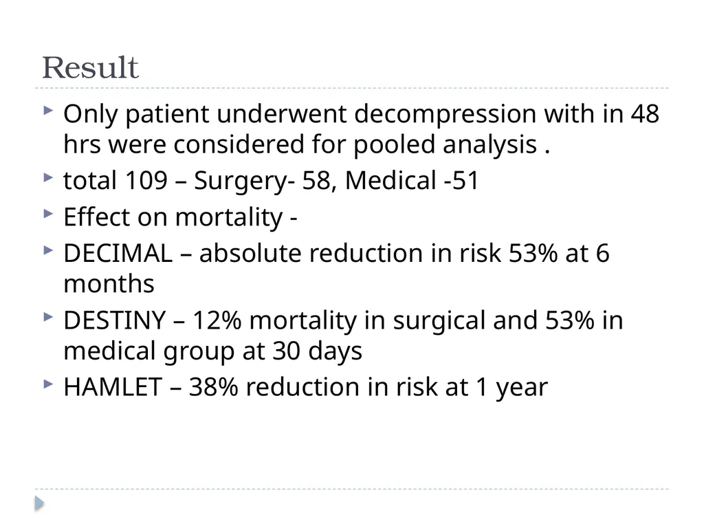 Decompressive craniectomy: Indication, technique, - slide 30 of 47