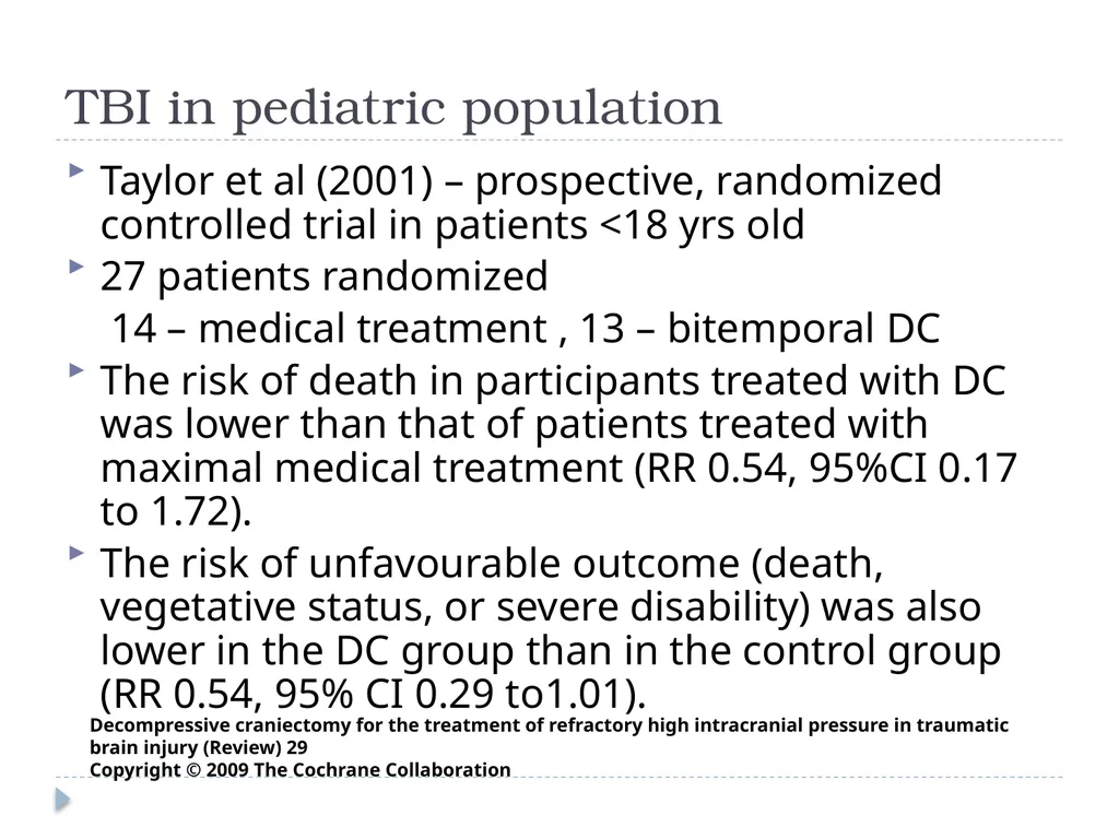 Decompressive craniectomy: Indication, technique, - slide 13 of 47