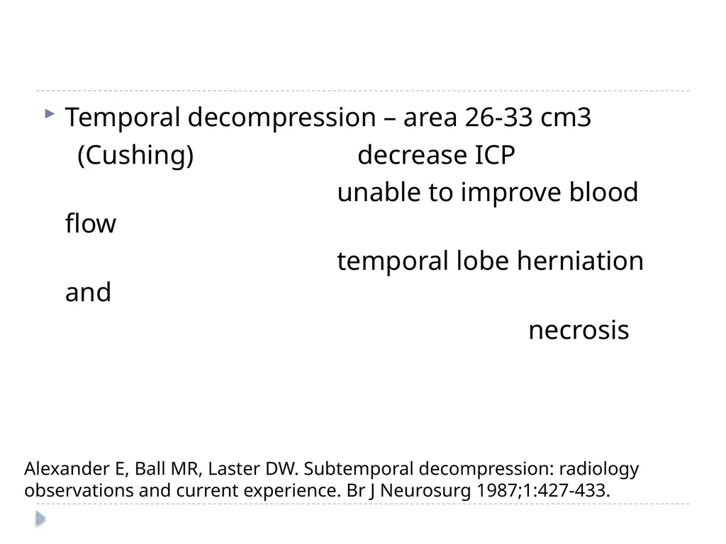 Decompressive craniectomy: Indication, technique, - slide 41 of 47