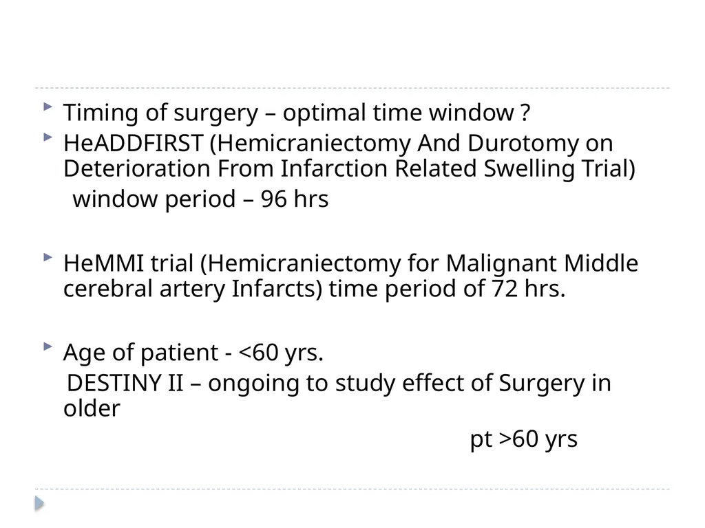 Decompressive craniectomy: Indication, technique, - slide 34 of 47