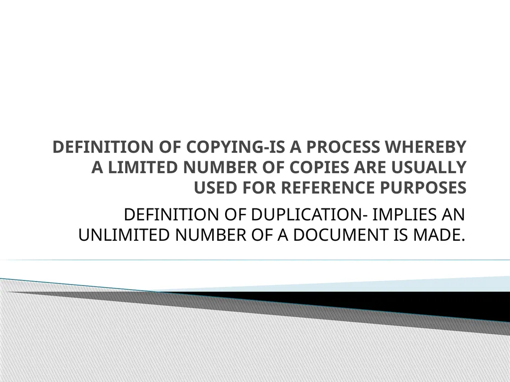 OFFICE PRACTICE N4 TOPIC 6 COPYING AND DUPLICATING - slide 2 of 6