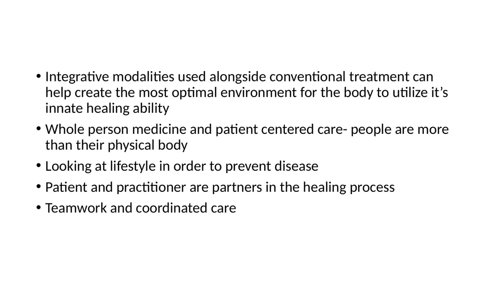 Integrative Care – An Essential Component for - slide 11 of 18