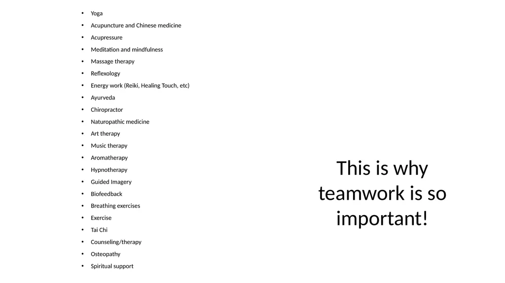 Integrative Care – An Essential Component for - slide 8 of 18