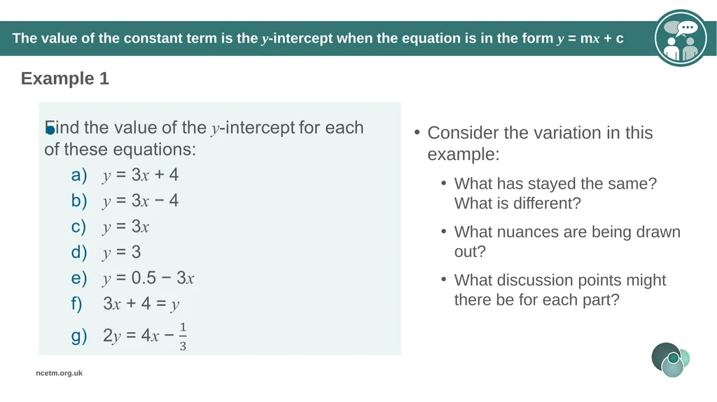 Writing linear equations in the form y = mx + - slide 16 of 40