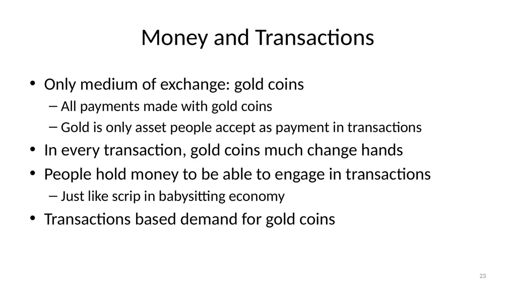 Lecture 10: Money, Inflation, and Output - slide 23 of 85