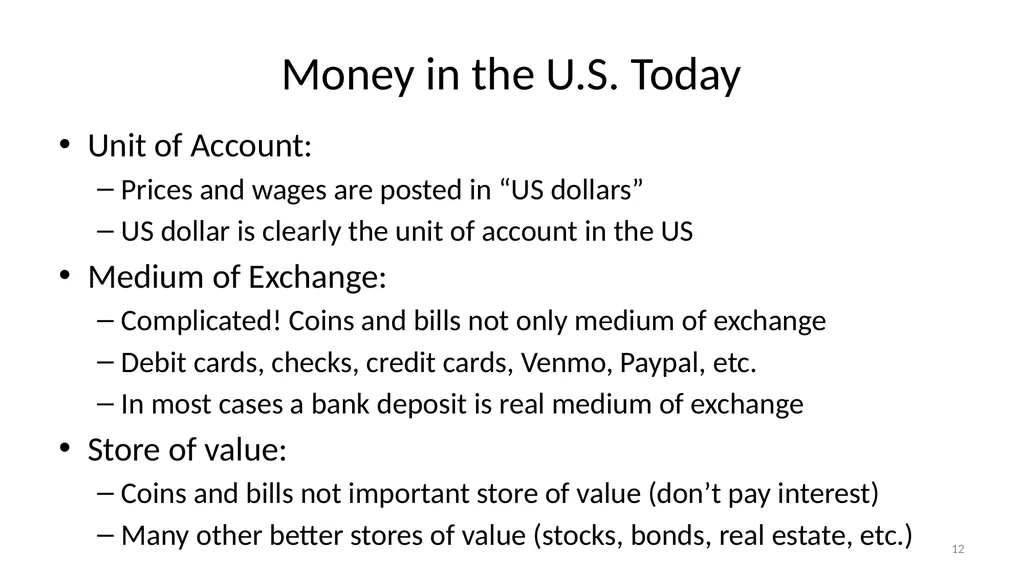Lecture 10: Money, Inflation, and Output - slide 12 of 85