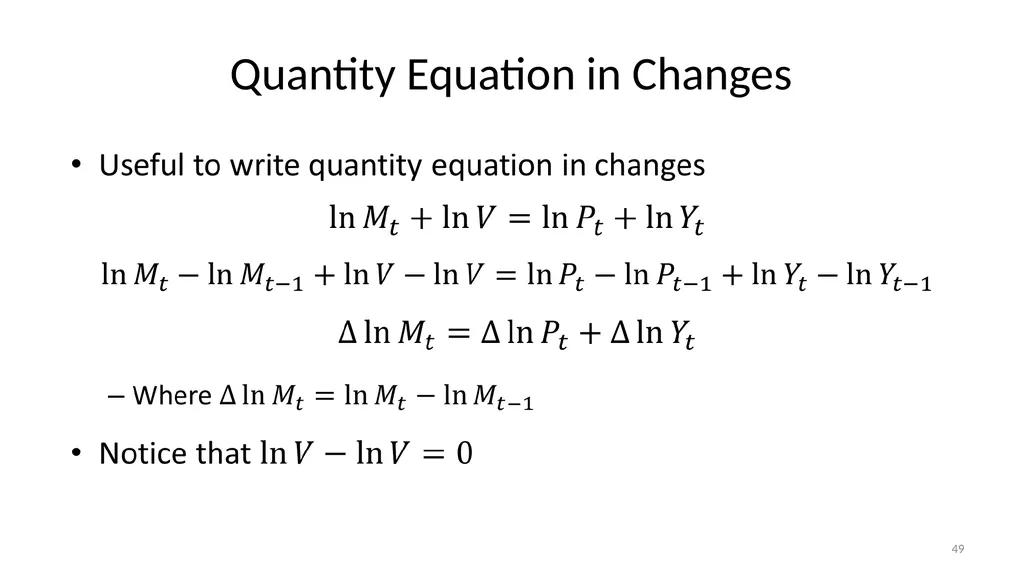 Lecture 10: Money, Inflation, and Output - slide 49 of 85