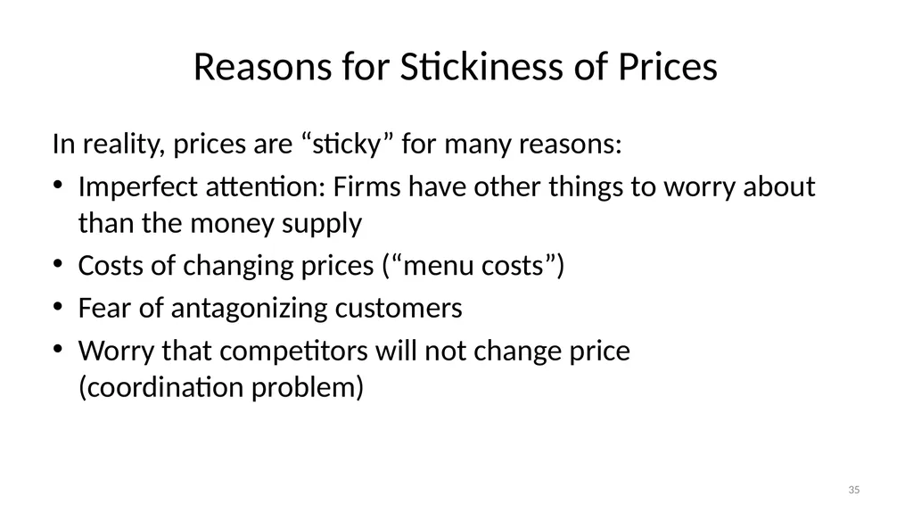 Lecture 10: Money, Inflation, and Output - slide 35 of 85
