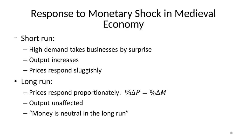 Lecture 10: Money, Inflation, and Output - slide 58 of 85