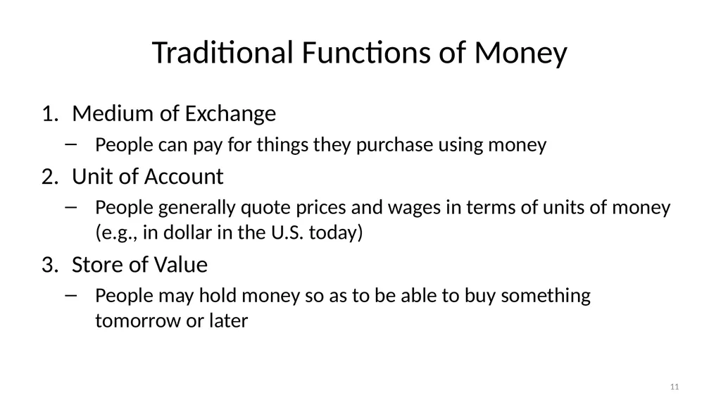 Lecture 10: Money, Inflation, and Output - slide 11 of 85