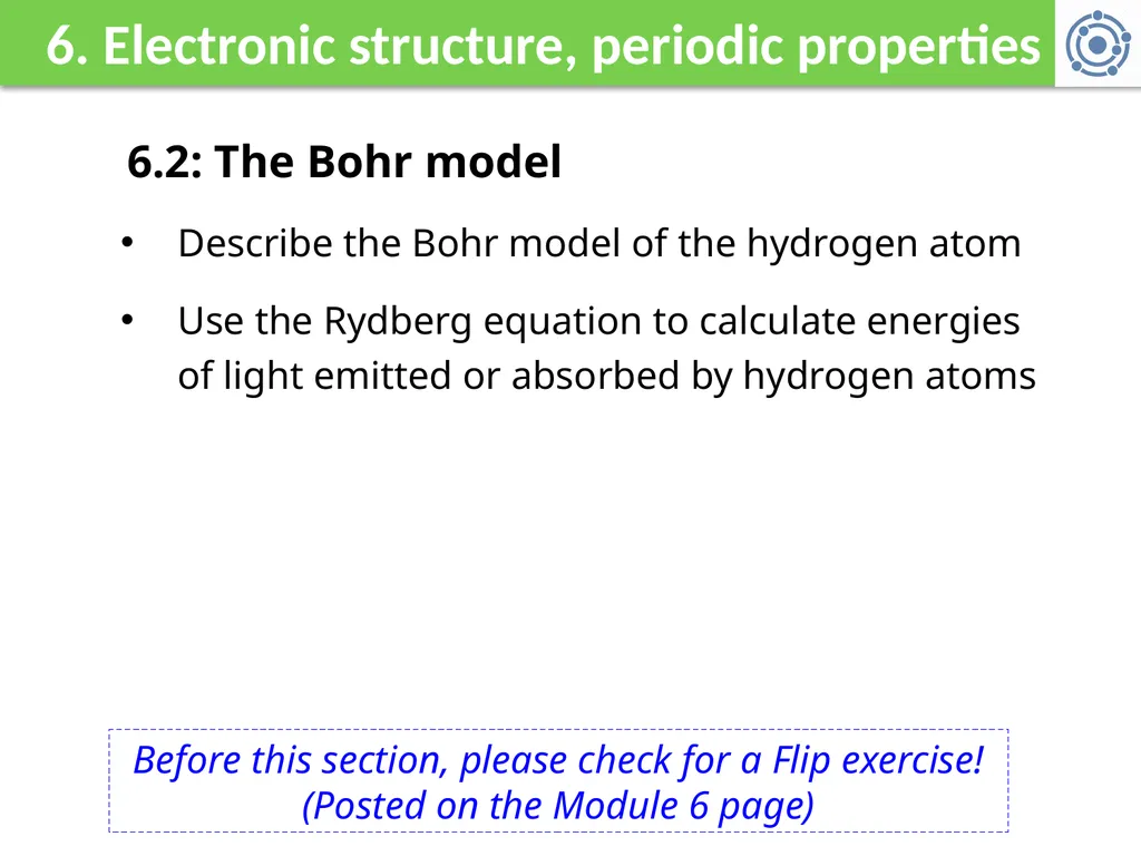 6. Electronic structure, periodic properties 6.2: - slide 1 of 11